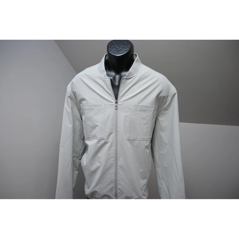 VRST Bomber‎ Jacket Mens Large Grey Stretch Full Zip Lightweight Excellent